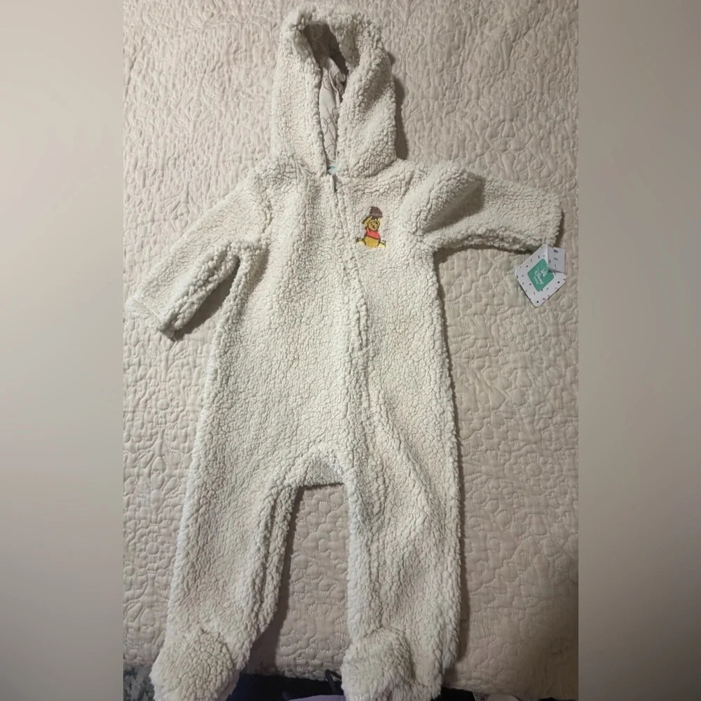 Disney Baby Winnie the Pooh fleece‎ one piece size 18 months new with tags